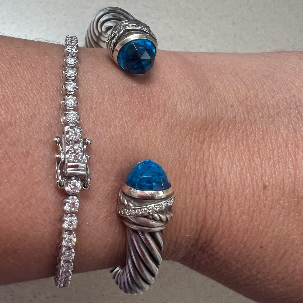David Yurman blue topaz cuff